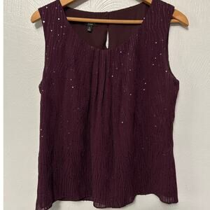 Talbots Purple Sleeveless Top